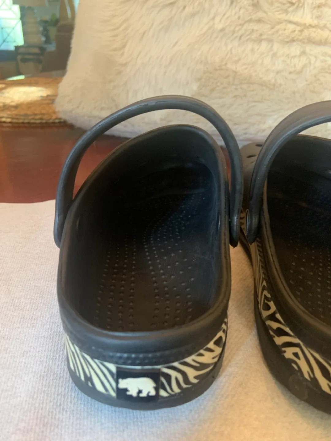 Classic Clogs, Black with Zebra Print, Size 8 image indicator(5)