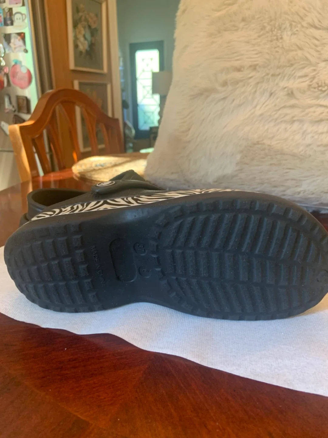 Classic Clogs, Black with Zebra Print, Size 8 image indicator(7)