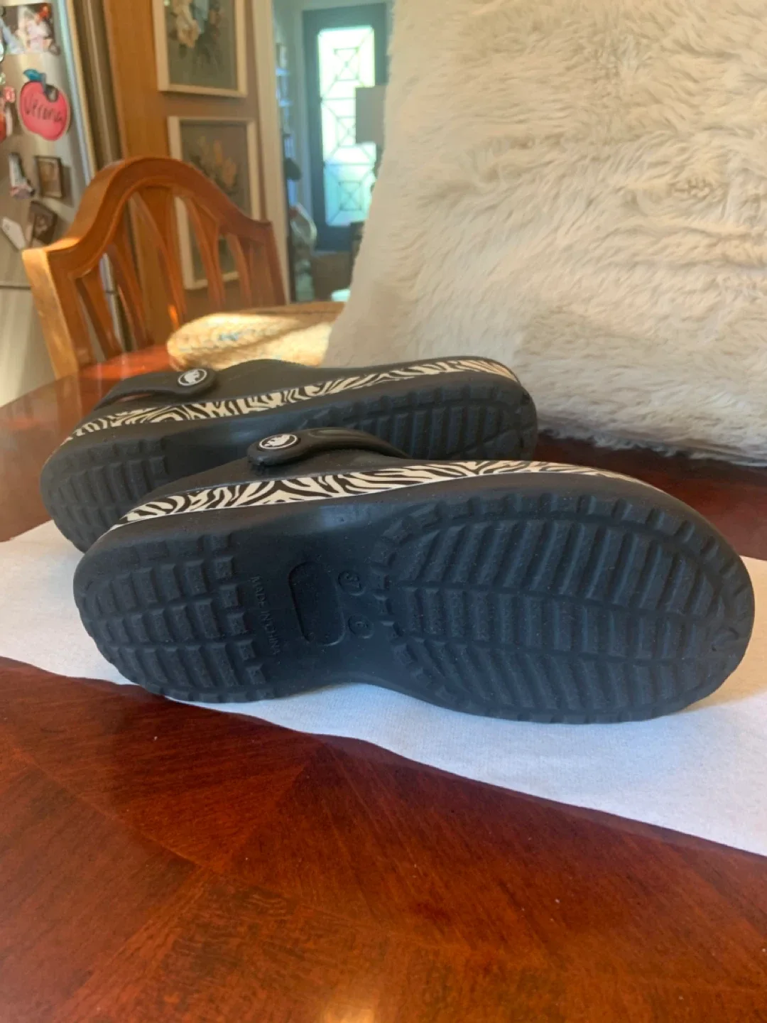 Classic Clogs, Black with Zebra Print, Size 8 image indicator(8)