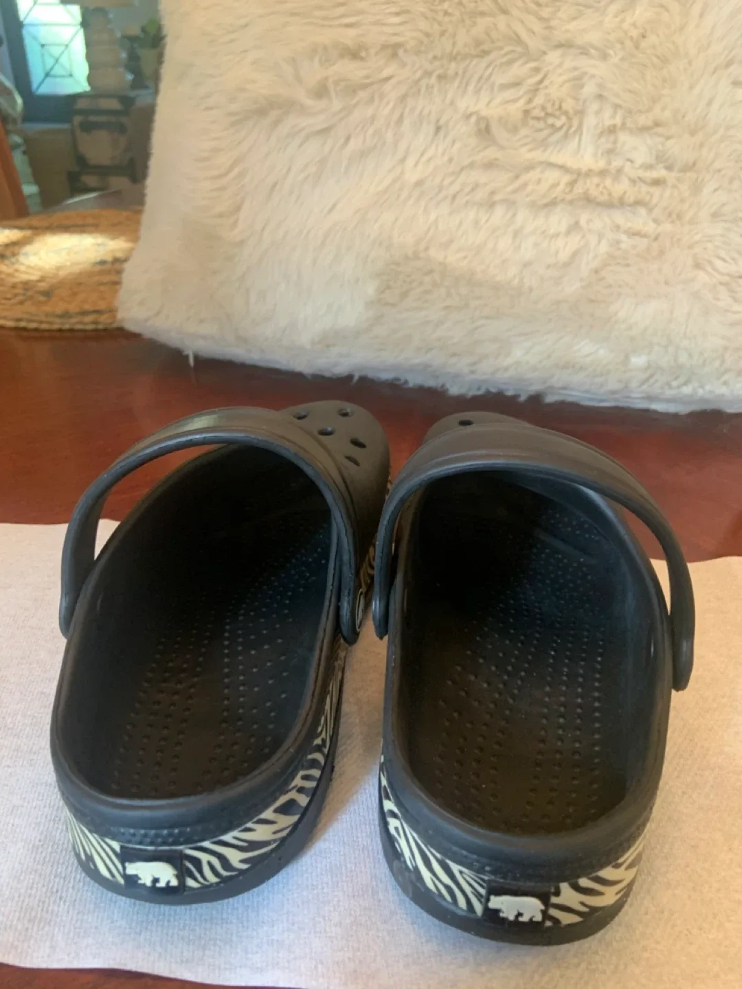 Classic Clogs, Black with Zebra Print, Size 8 image indicator(10)