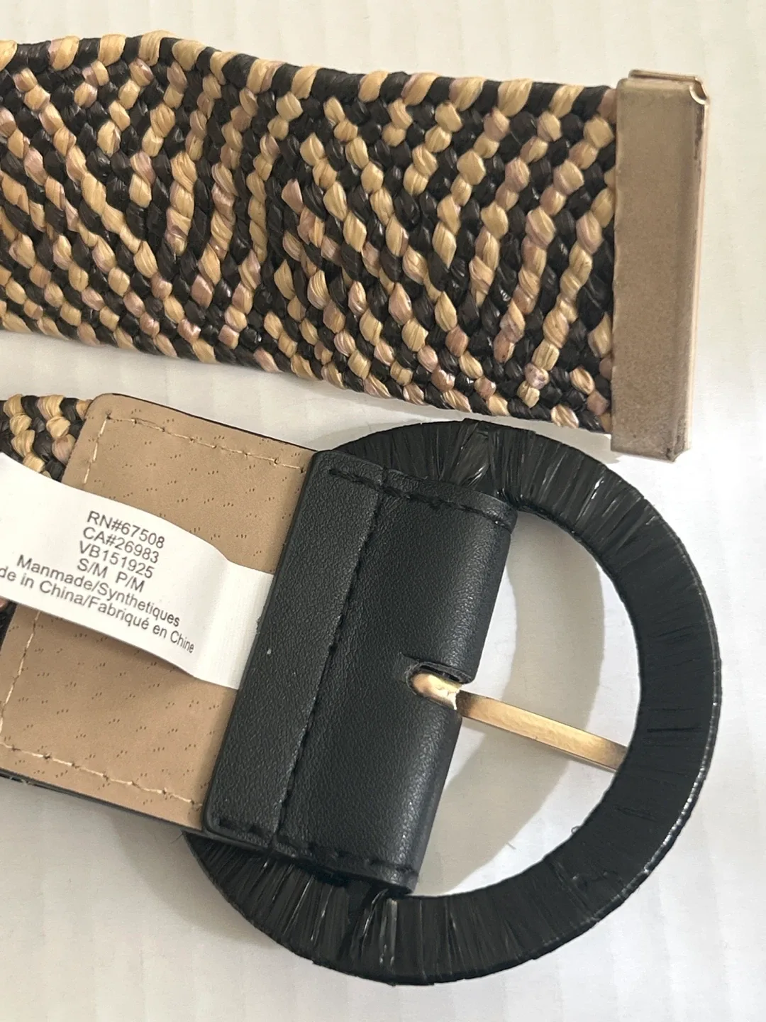 Vince Camuto Woven Round Buckle Belt image indicator(4)