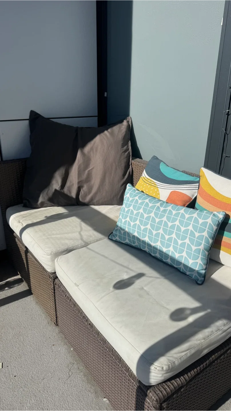 Brown Wicker Outdoor Sectional Sofa image indicator(2)