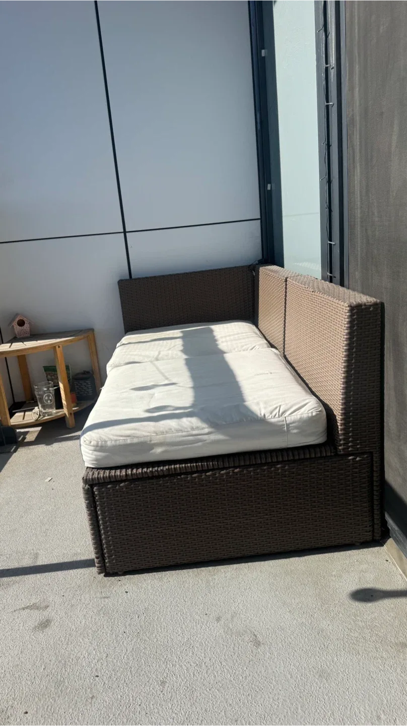 Brown Wicker Outdoor Sectional Sofa image indicator(3)