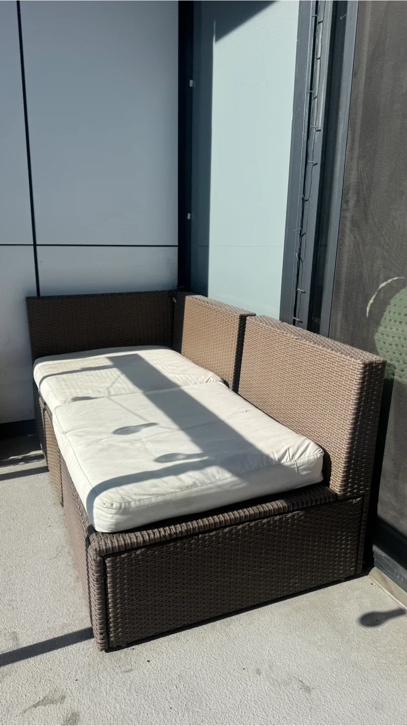 Brown Wicker Outdoor Sectional Sofa image indicator(6)