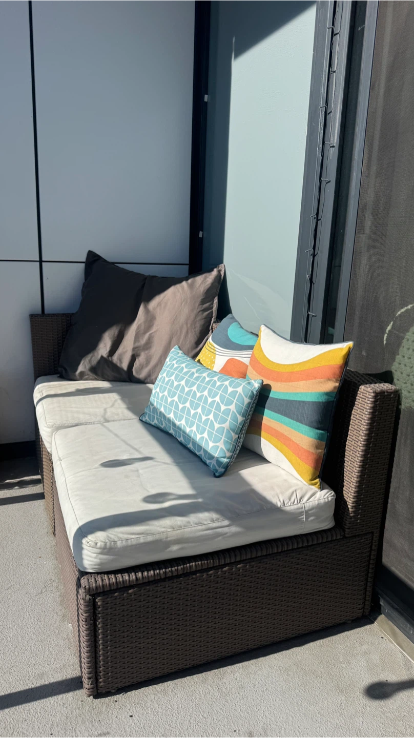 Brown Wicker Outdoor Sectional Sofa