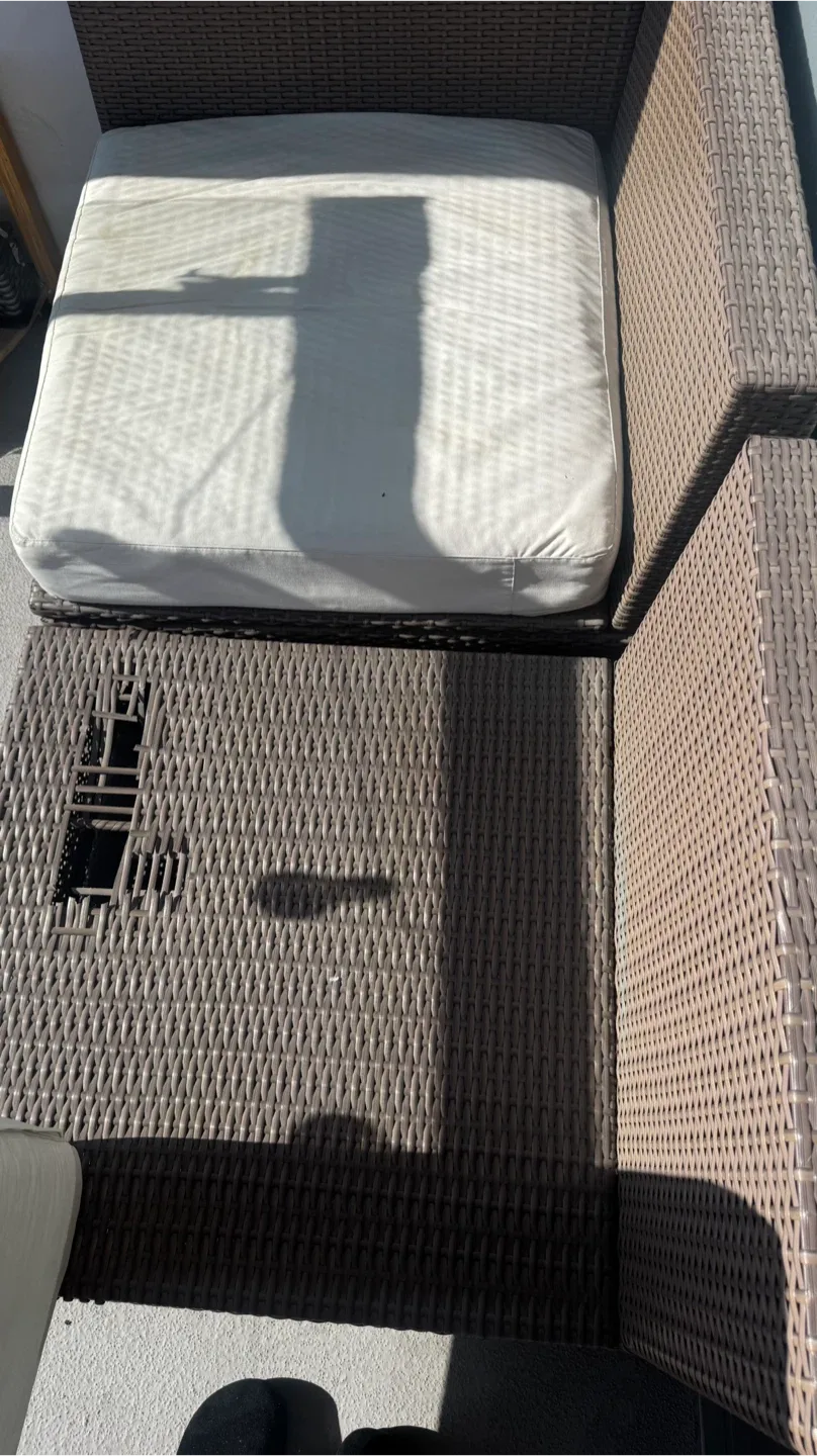 Brown Wicker Outdoor Sectional Sofa image indicator(5)