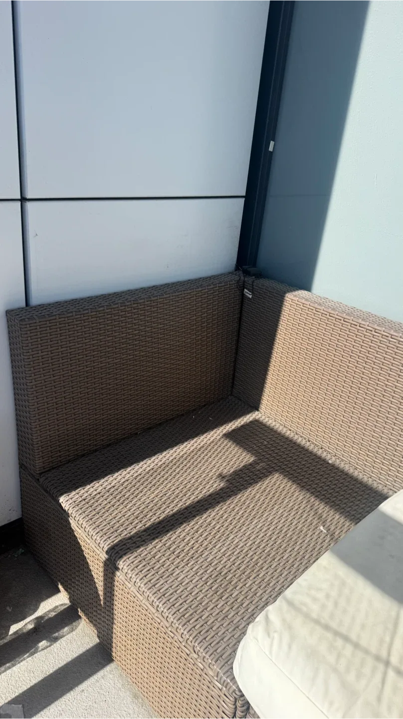 Brown Wicker Outdoor Sectional Sofa image indicator(4)