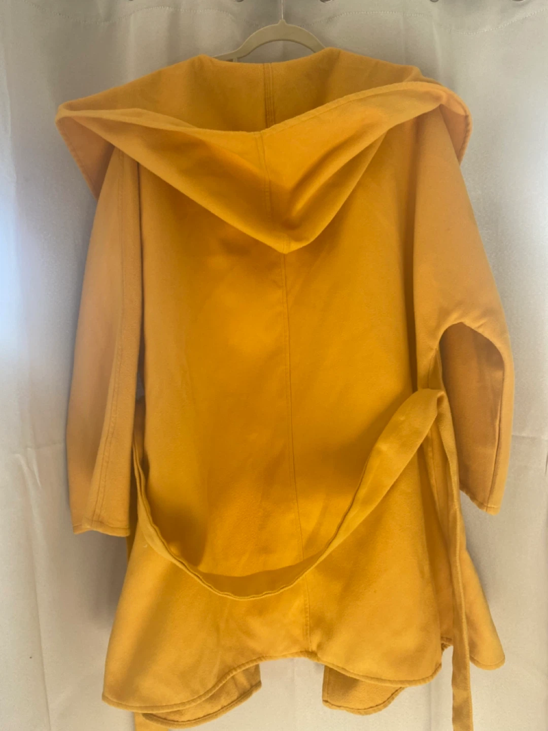 Shein Yellow Hooded Belted Coat - photo 2