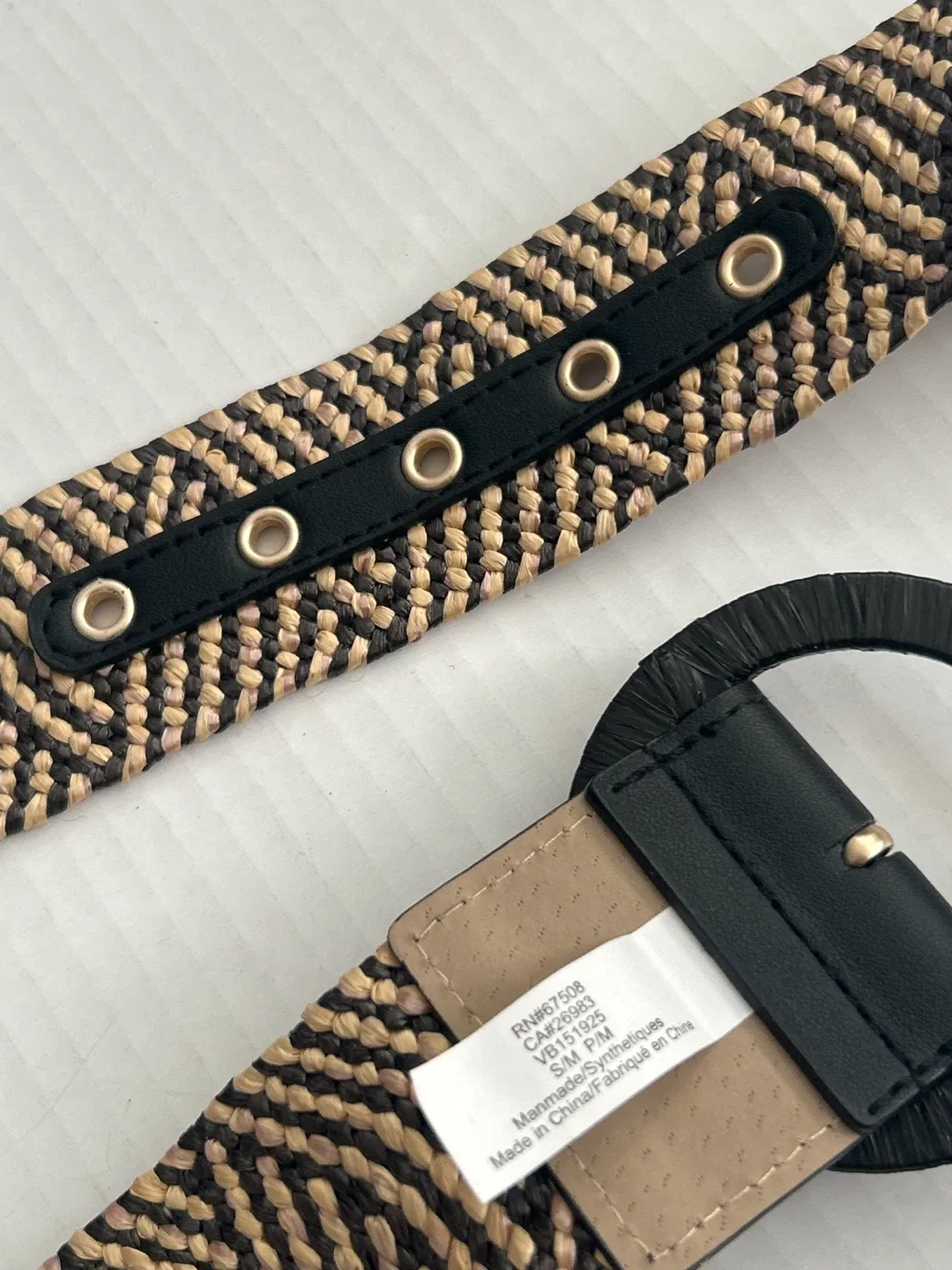 Vince Camuto Woven Round Buckle Belt image indicator(7)