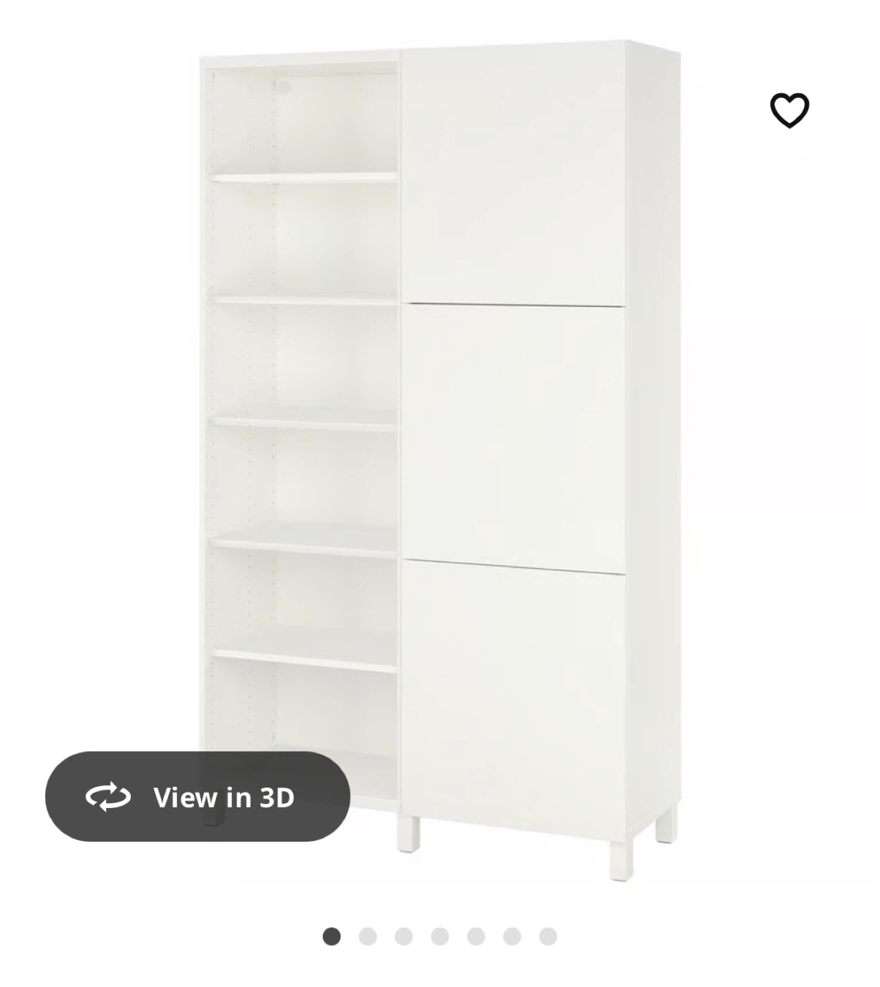 IKEA Besta Storage Wardrobe Combination - White - photo 4