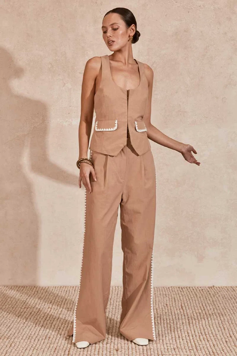 New Mon Renn LISLE PANT BISCUIT size 8 retails 189$+tax thumbnail