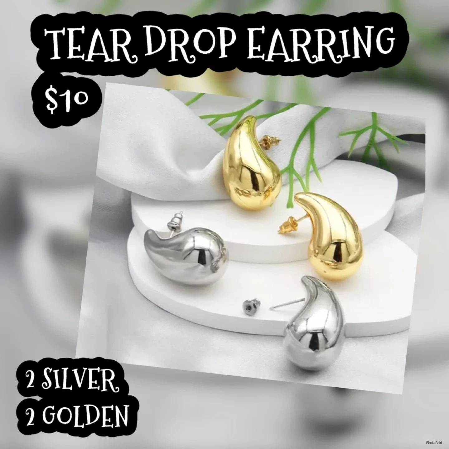 Square Rhinestone Stud Earrings - $8 image indicator(9)