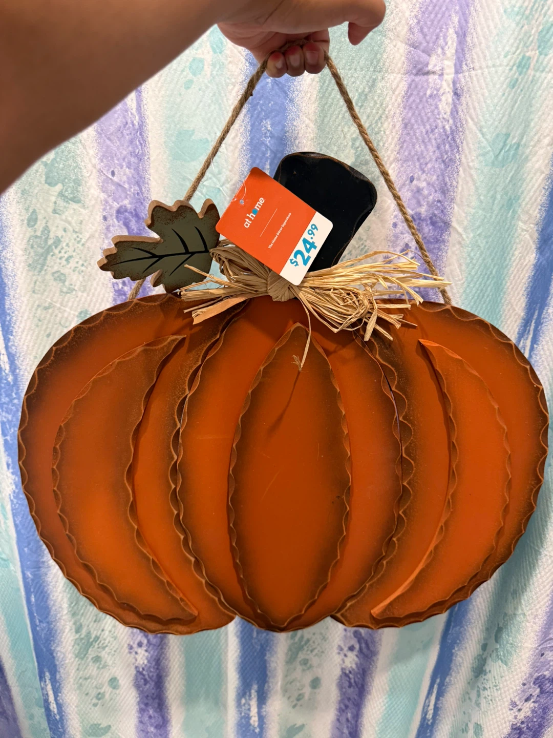 At Home Orange Pumpkin Fall Decor