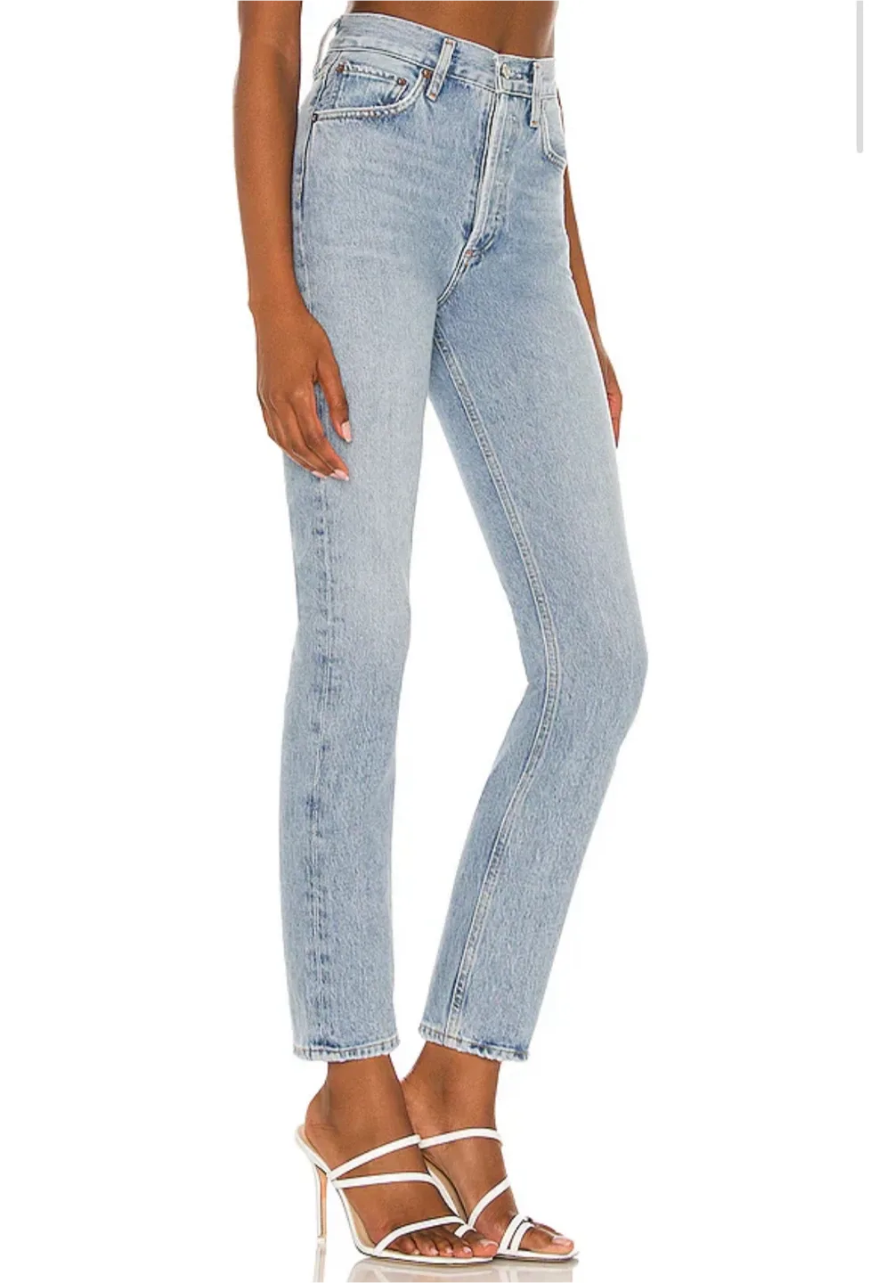 New agolde size 32 Riley High Rise Straight Crop Jeans Dimension image indicator(10)