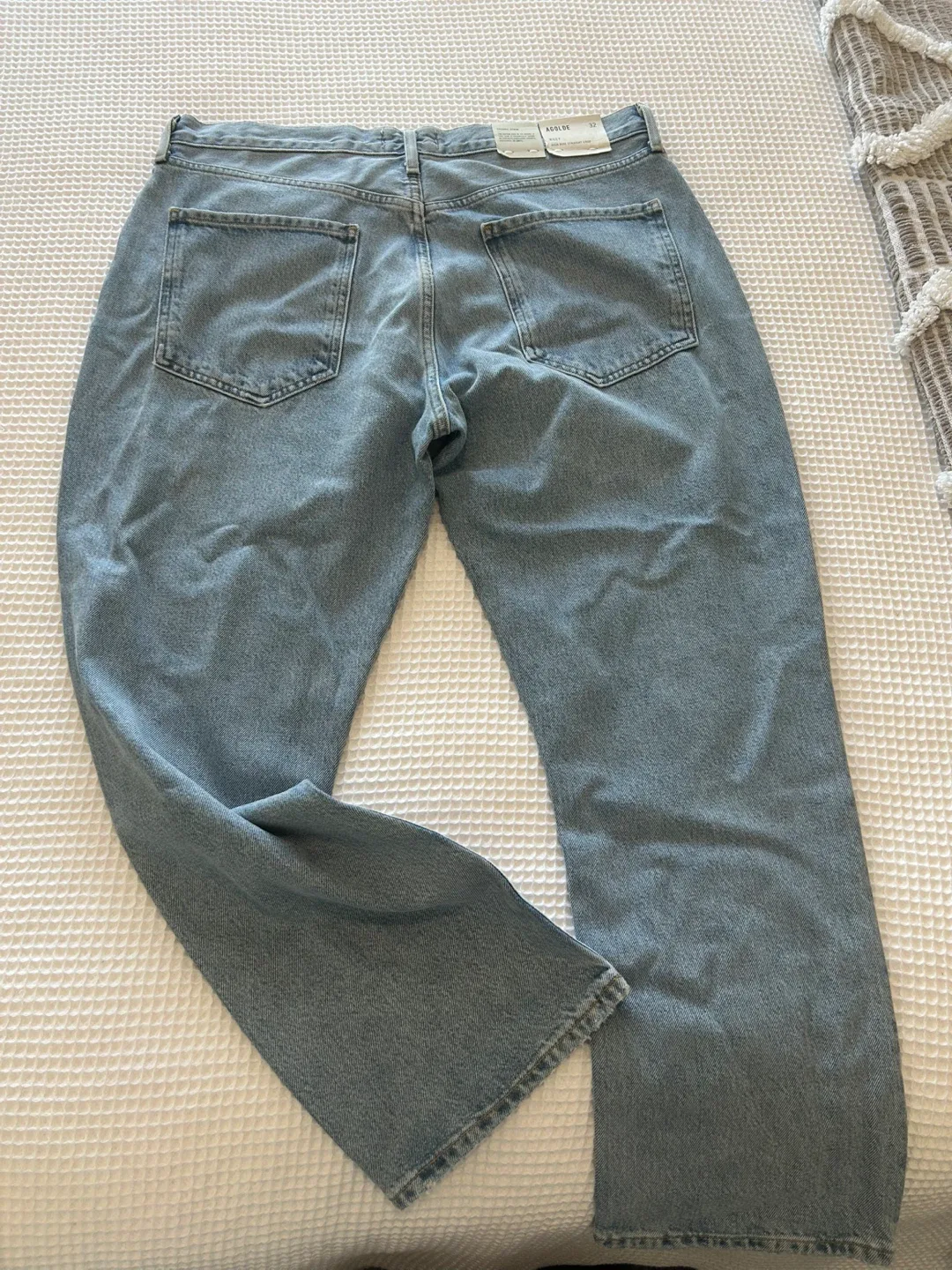 New agolde size 32 Riley High Rise Straight Crop Jeans Dimension image indicator(8)