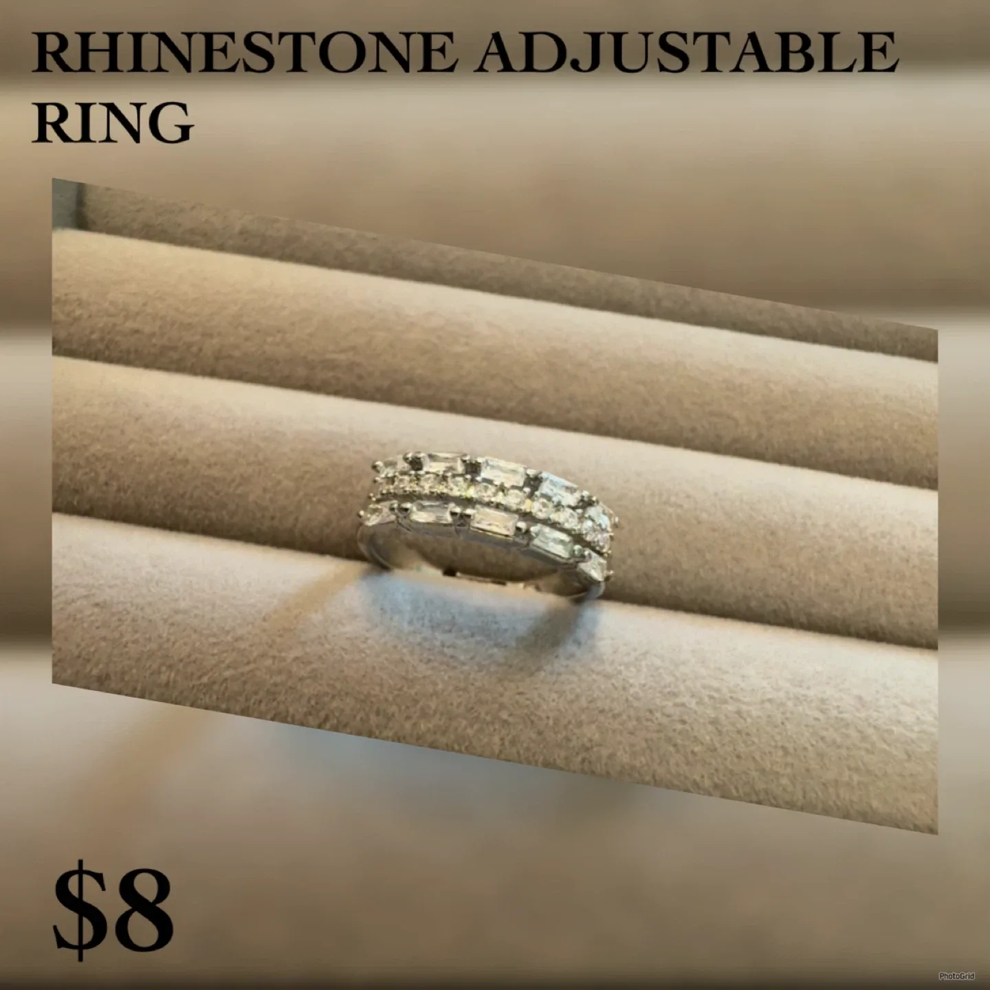 Rhinestone Adjustable Ring image indicator(5)