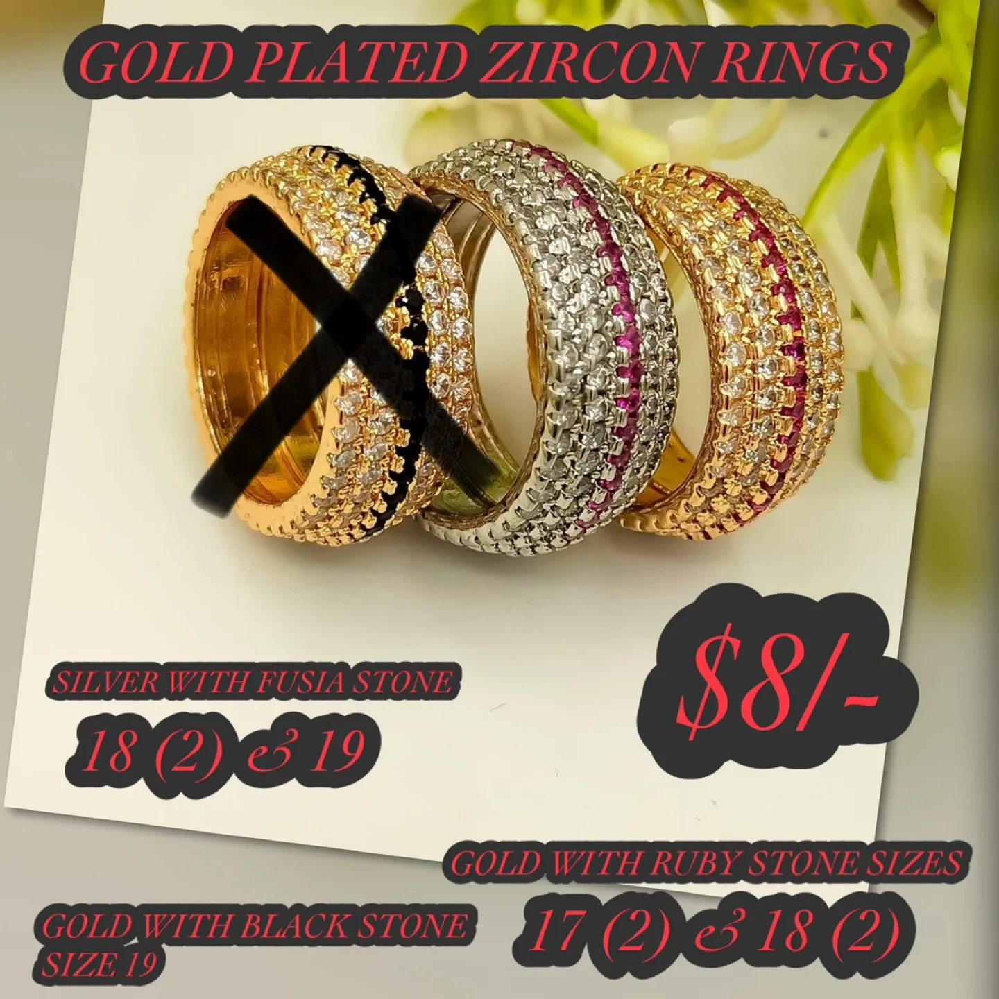 Rhinestone Adjustable Ring image indicator(8)