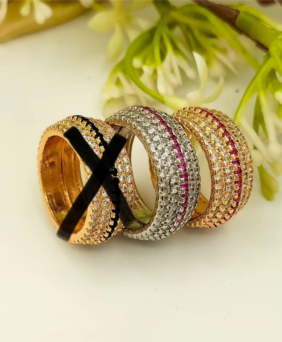 Rhinestone Adjustable Ring image indicator(9)