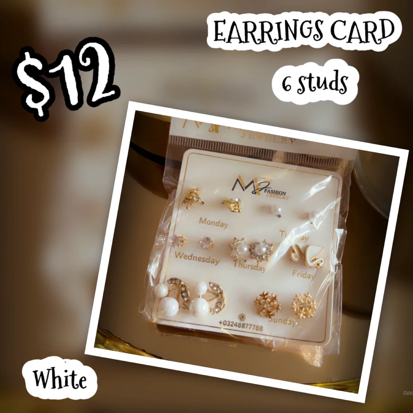 Earrings card, 6 studs image indicator(5)