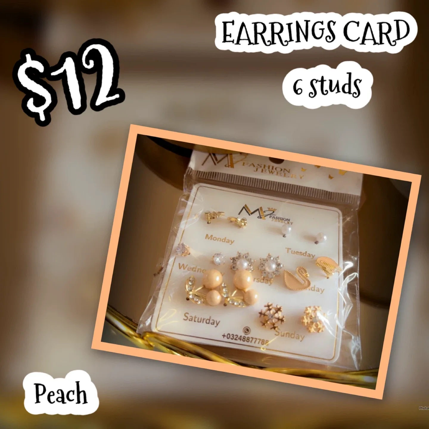 Earrings card, 6 studs image indicator(4)