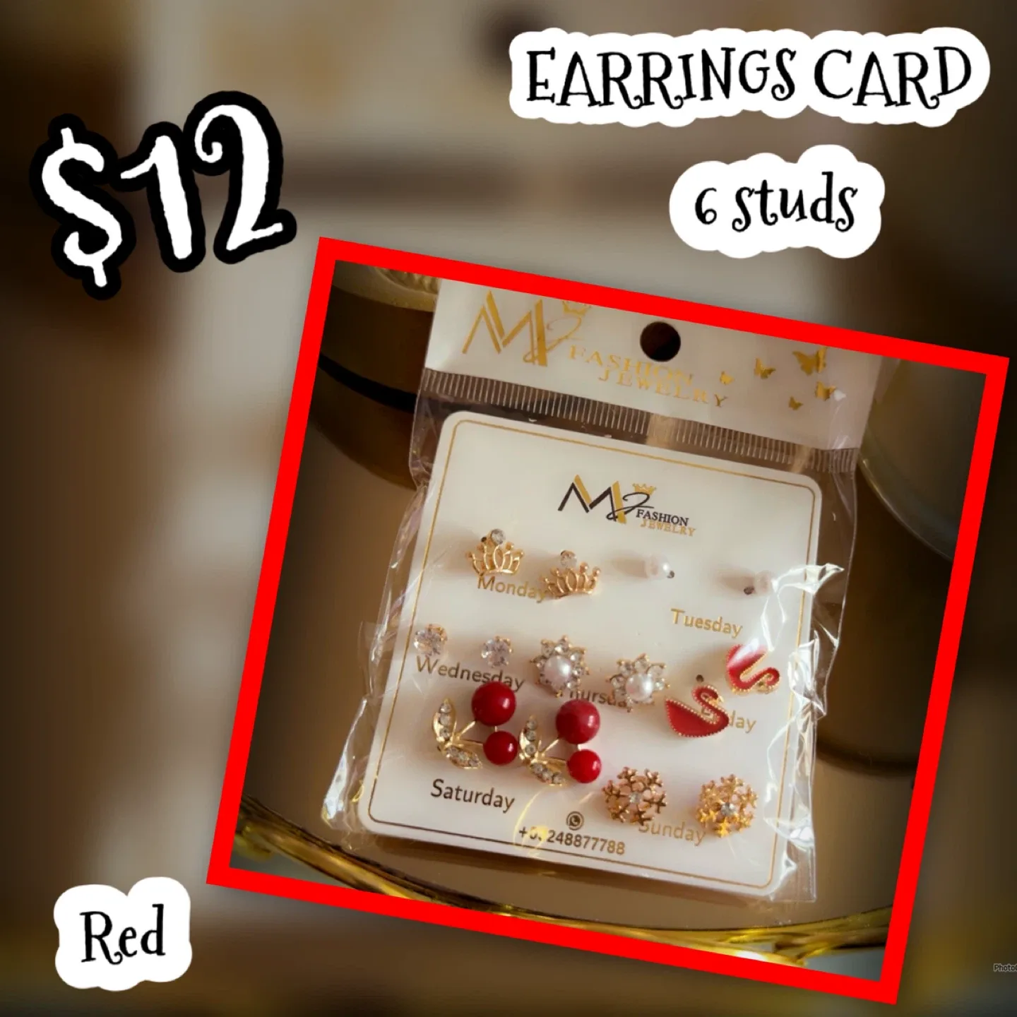 Earrings card, 6 studs image indicator(2)