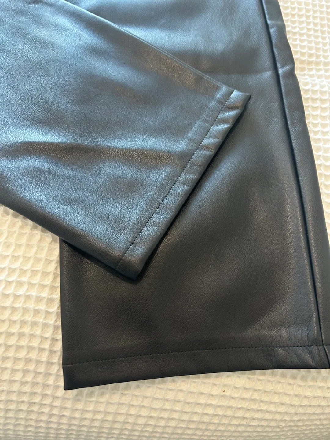 New dynamite Gisele straight leg faux leather pants: sky captain image indicator(6)