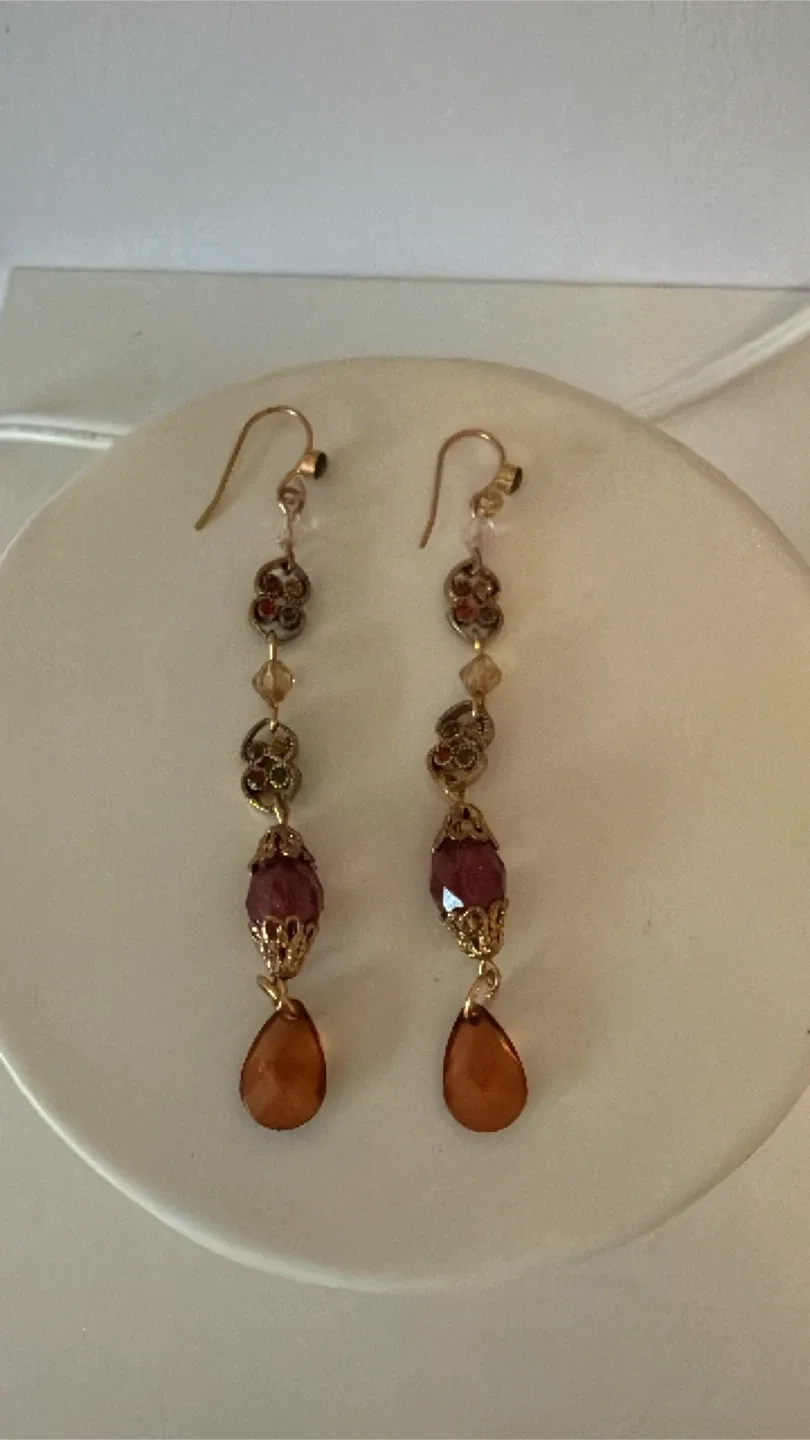 Dangle Earrings with Beads thumbnail