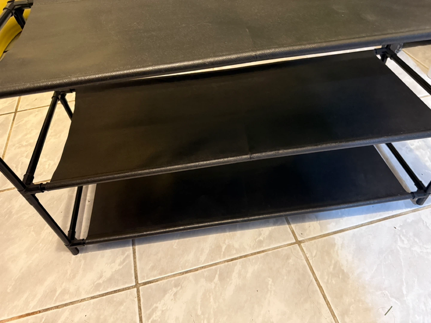 Black 3-Tier Shoe Rack