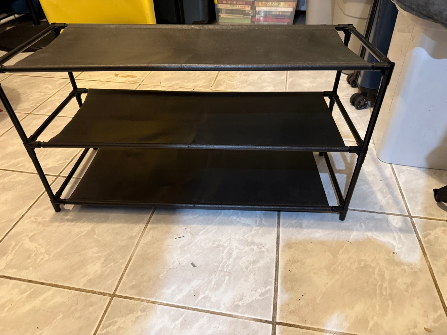 Black 3-Tier Shoe Rack - photo 2