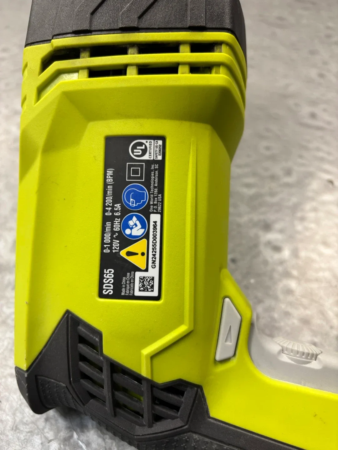 Ryobi SDS65 Rotary Hammer Drill image indicator(5)