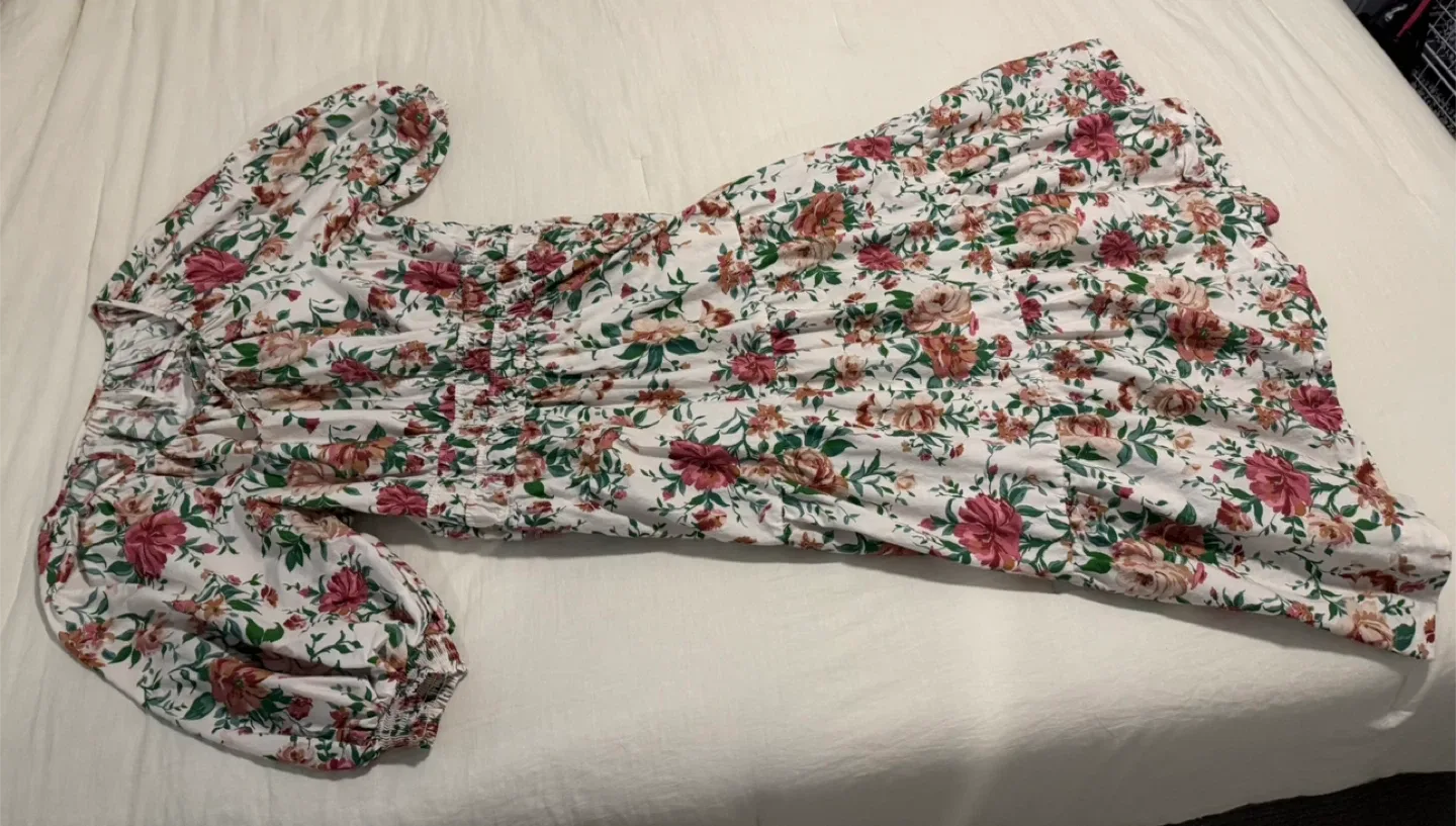 Anthropologie Floral Print Dress - Size 1X thumbnail