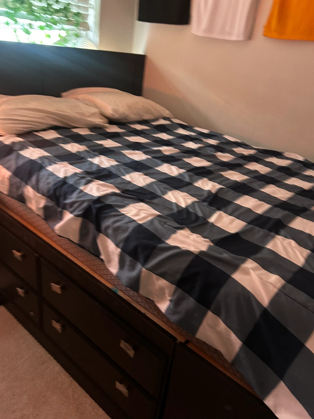 wood bed frame with drawers (need gone asap) - photo 3