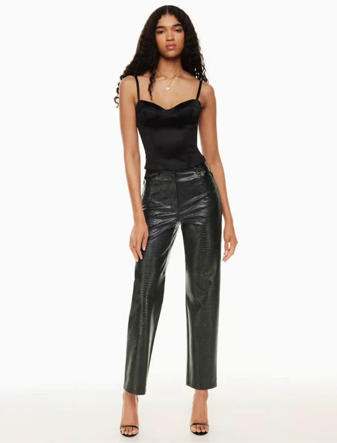 New Wilfred Melina pants snake embossed vegan leather size 2 thumbnail