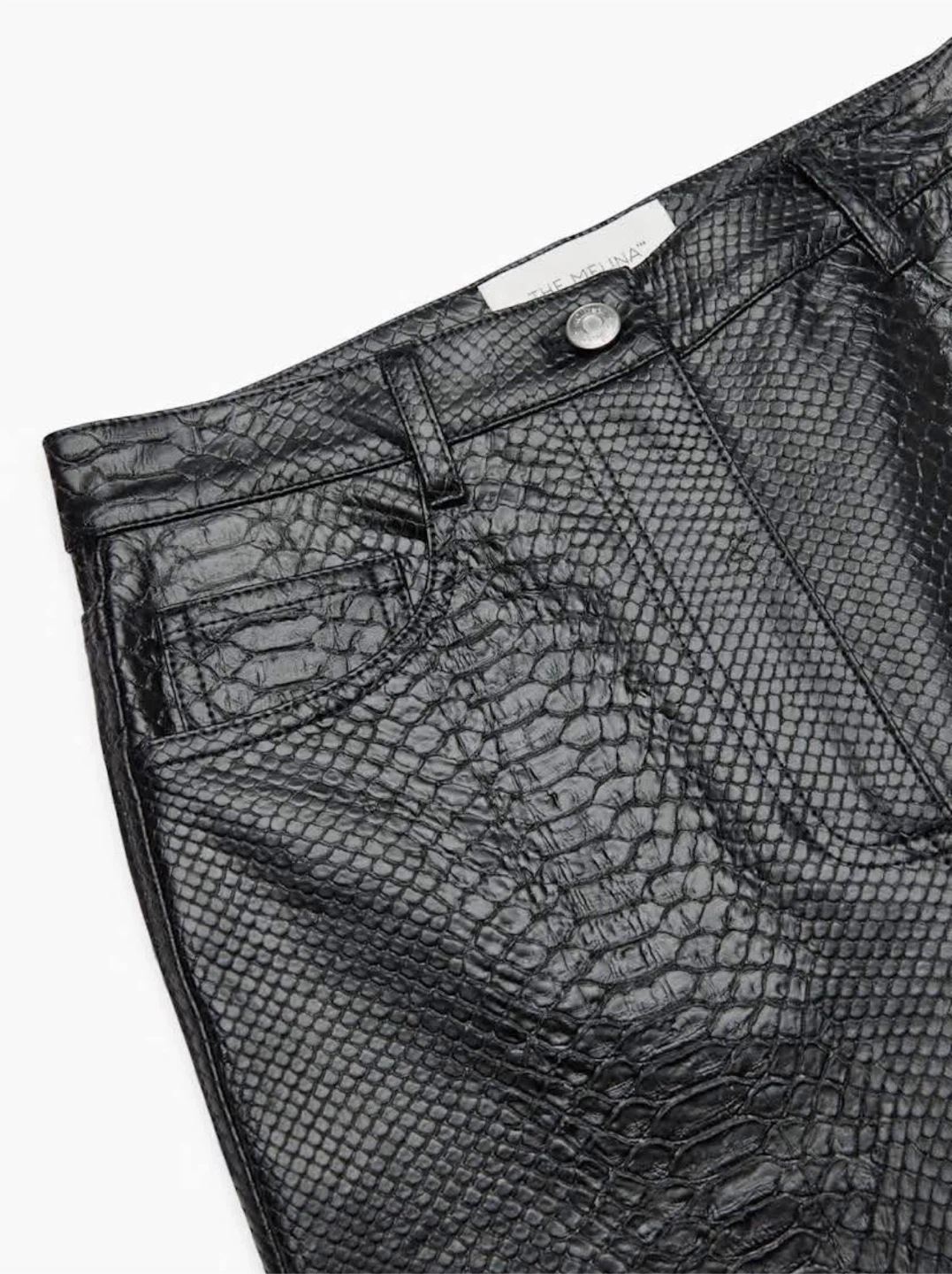 New Wilfred Melina pants snake embossed vegan leather size 2 - photo 4