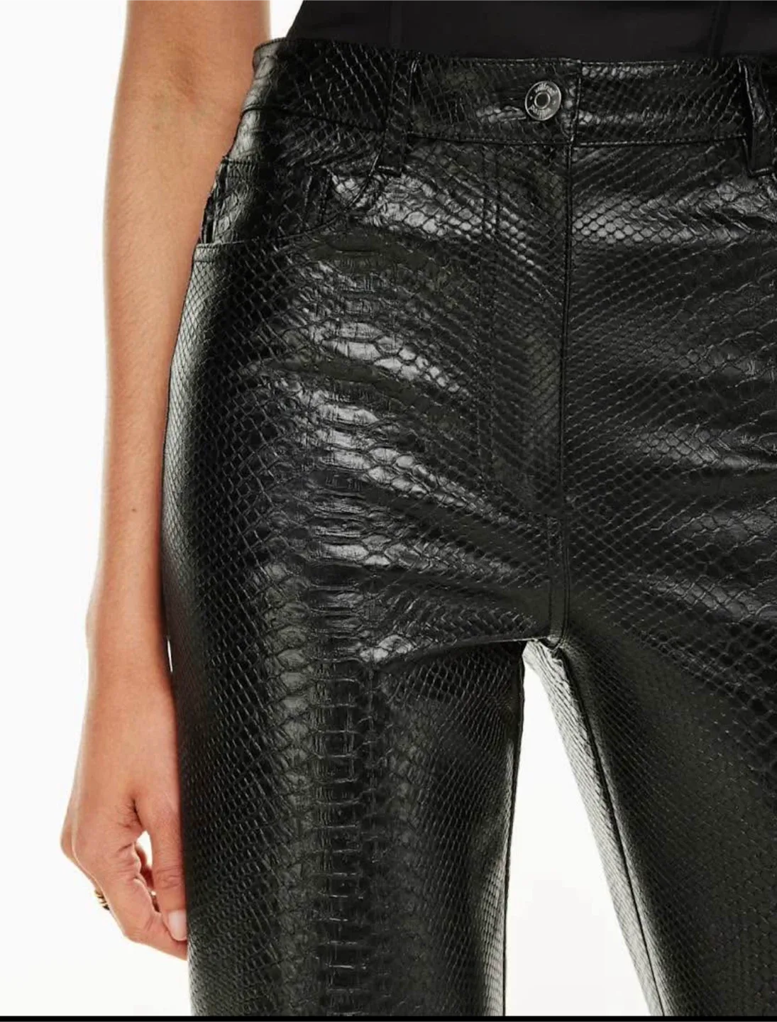 New Wilfred Melina pants snake embossed vegan leather size 2 image indicator(5)