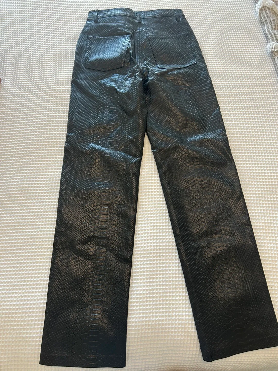 New Wilfred Melina pants snake embossed vegan leather size 2 image indicator(10)