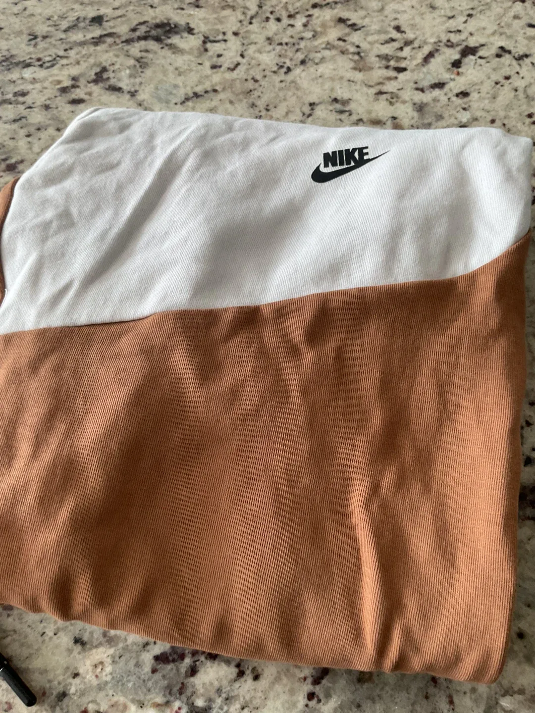 Nike Colour Block Hoodie - Brown & White thumbnail