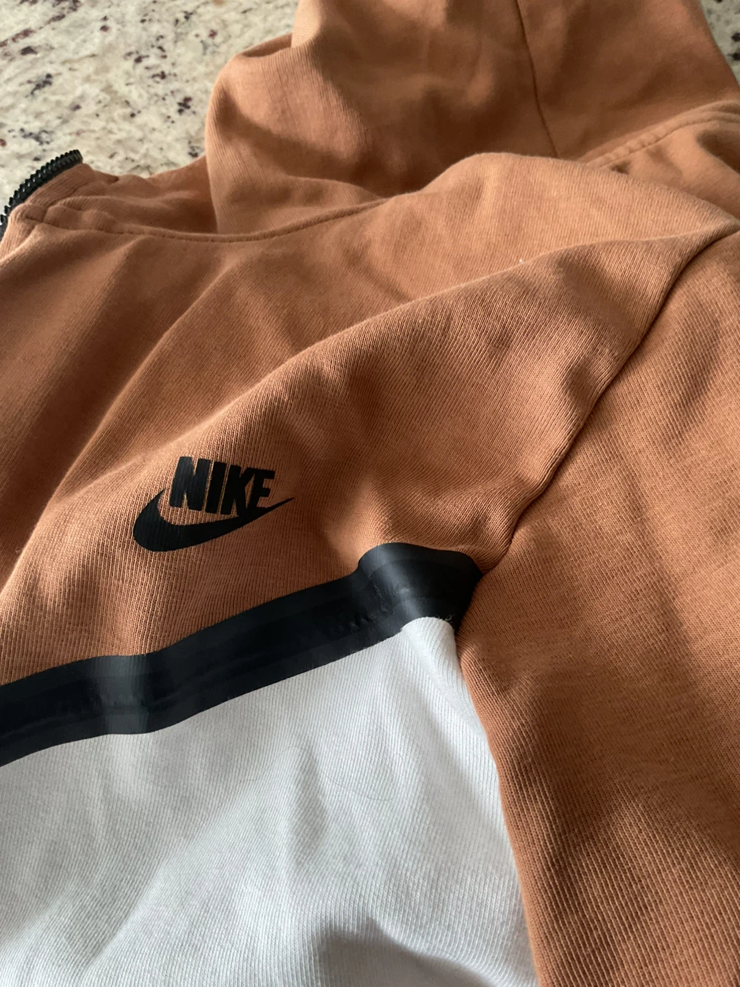 Nike Colour Block Hoodie - Brown & White - photo 2