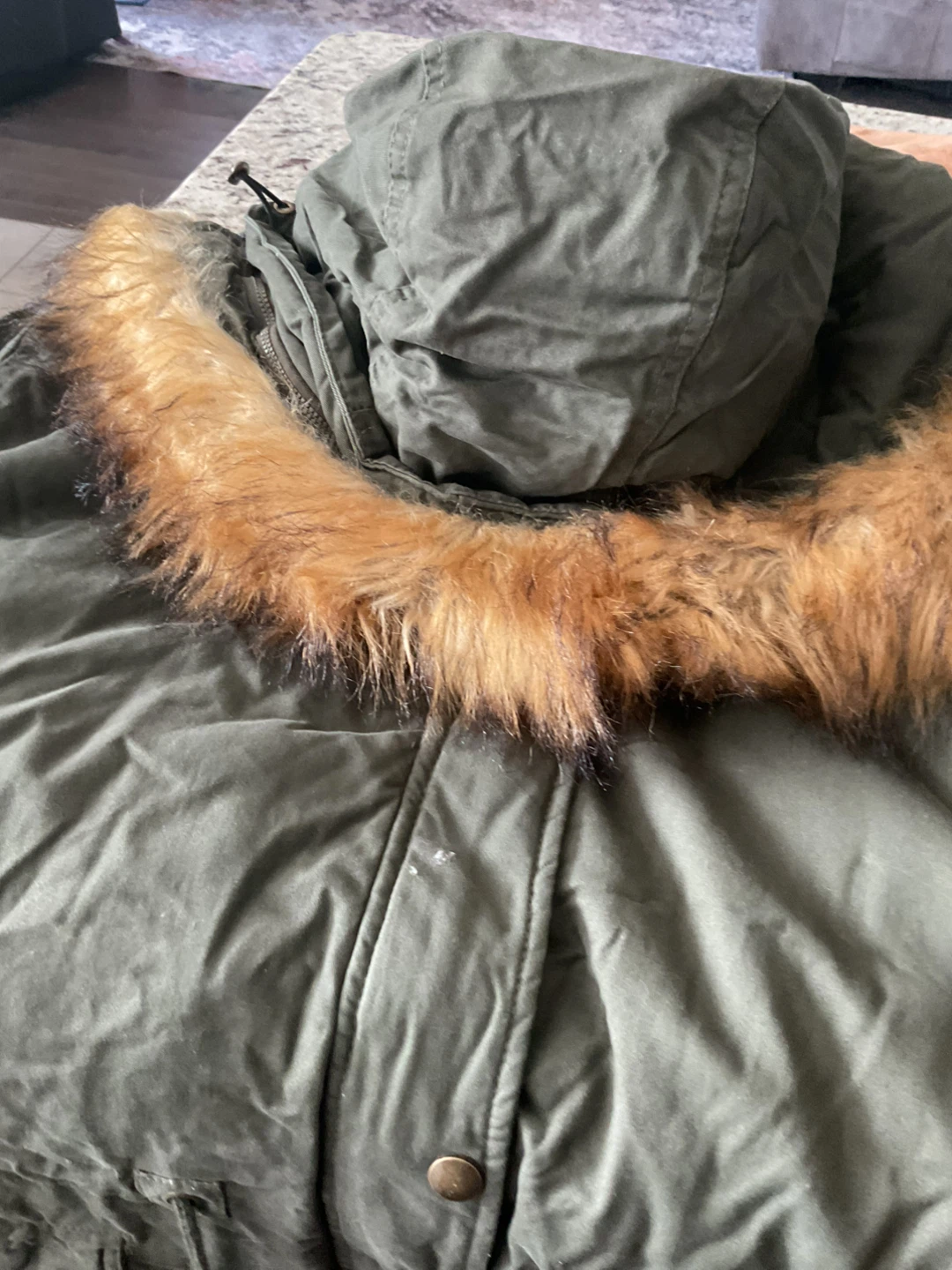 Soularge Olive Green Winter Parka - Size 5X