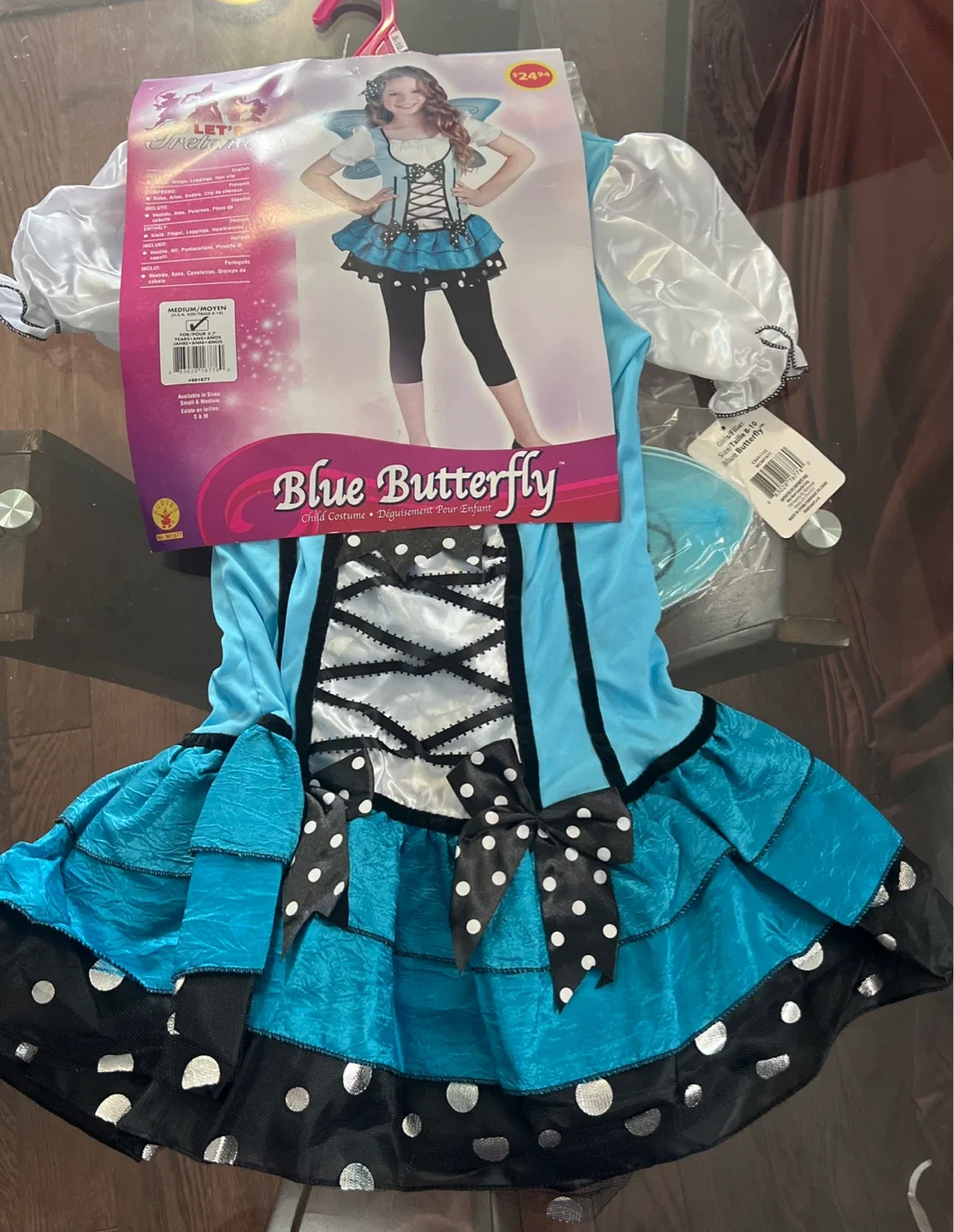 New Blue Butterfly Costume with Wings thumbnail