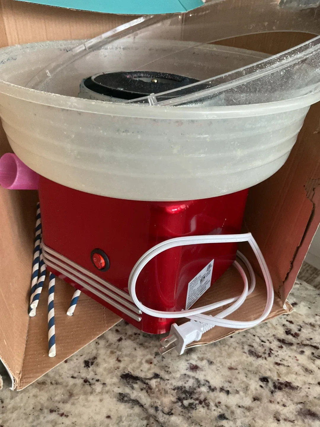 Nostalgia Retro Hard Candy Cotton Candy Maker image indicator(5)