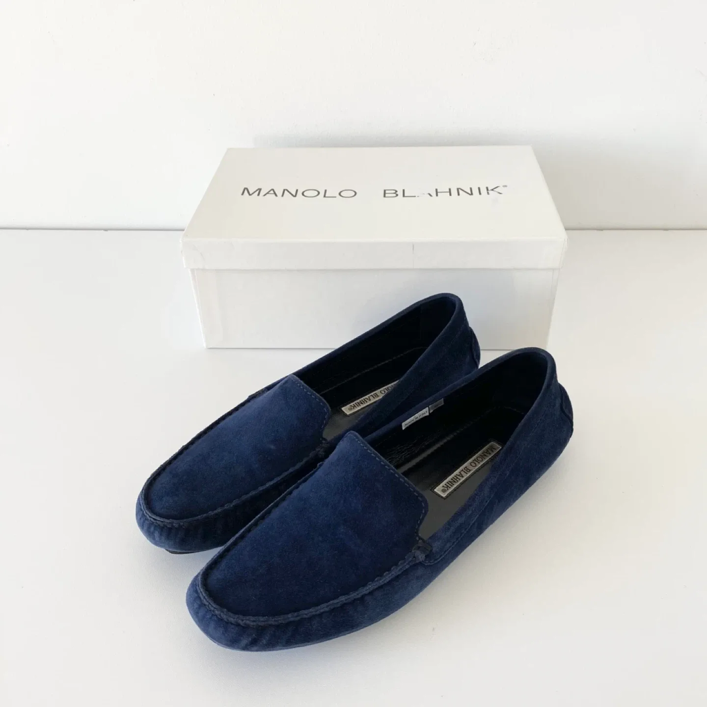 Manolo Blahnik Suede Loafers thumbnail
