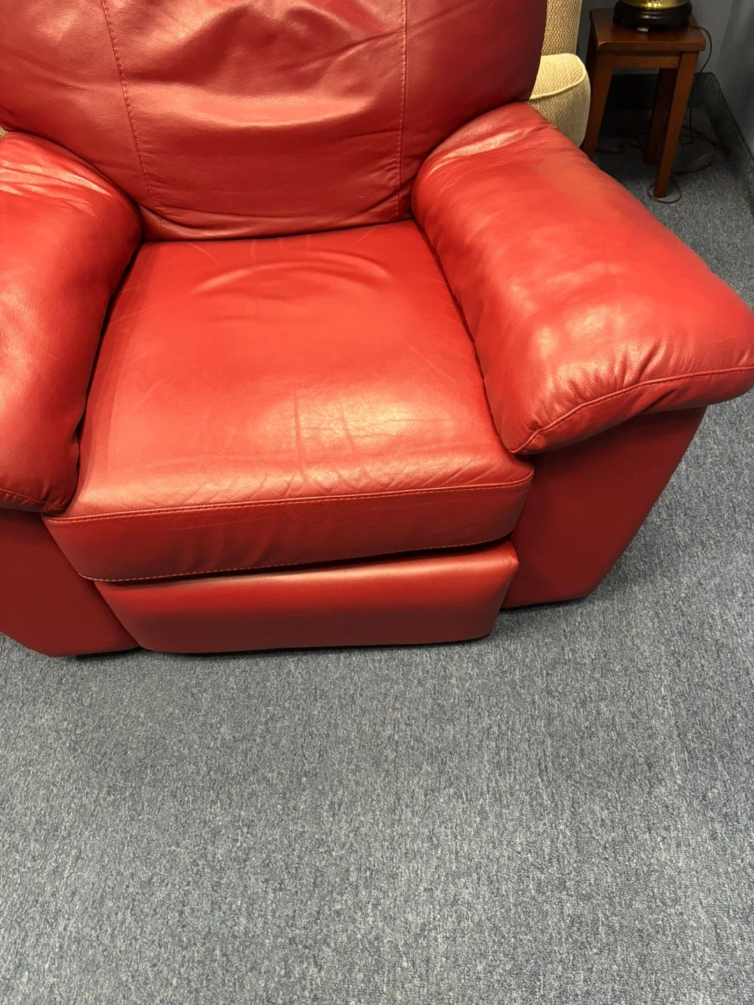 Red Leather Recliner Chair set of 2 image indicator(7)