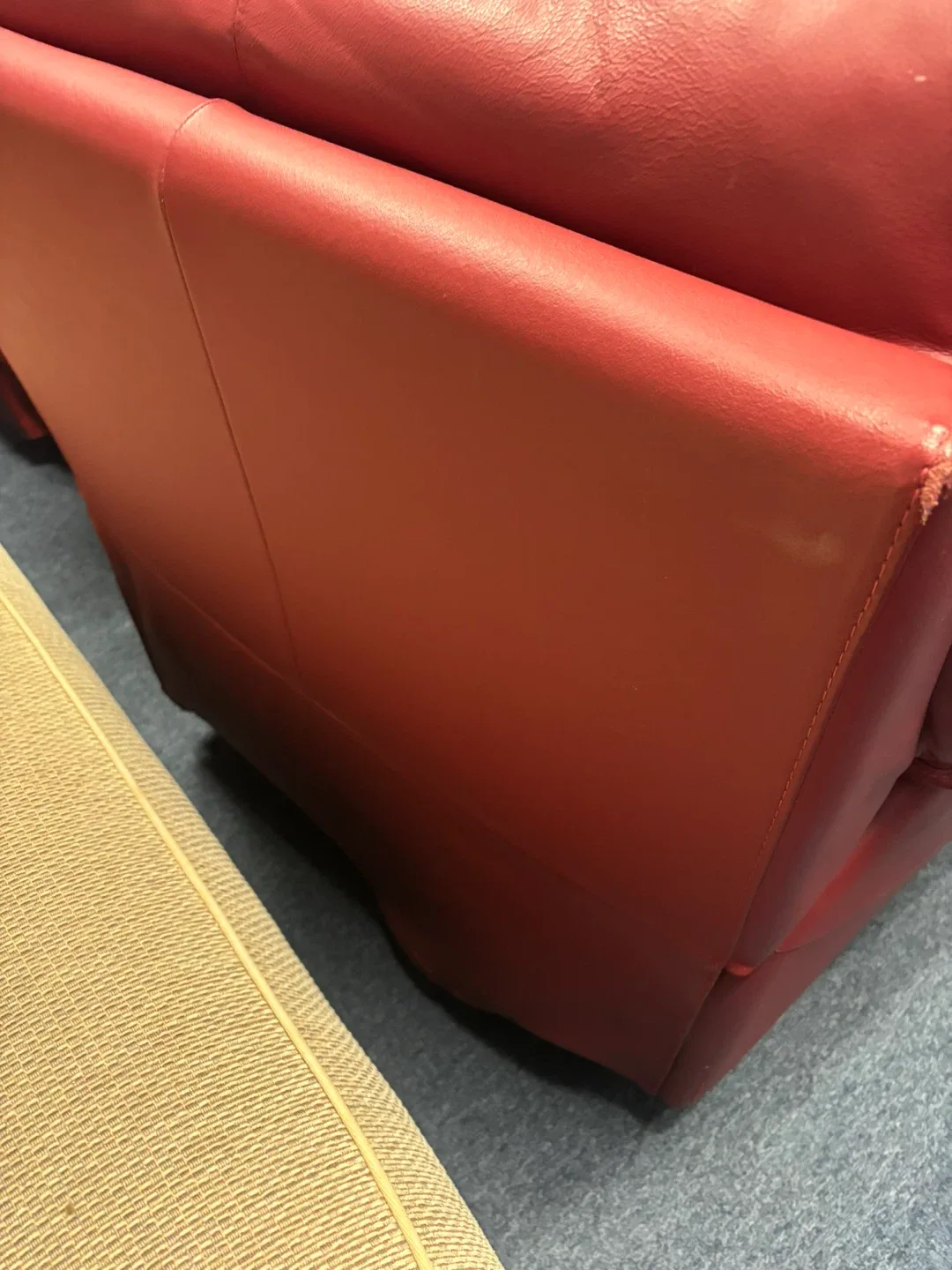 Red Leather Recliner Chair set of 2 image indicator(10)