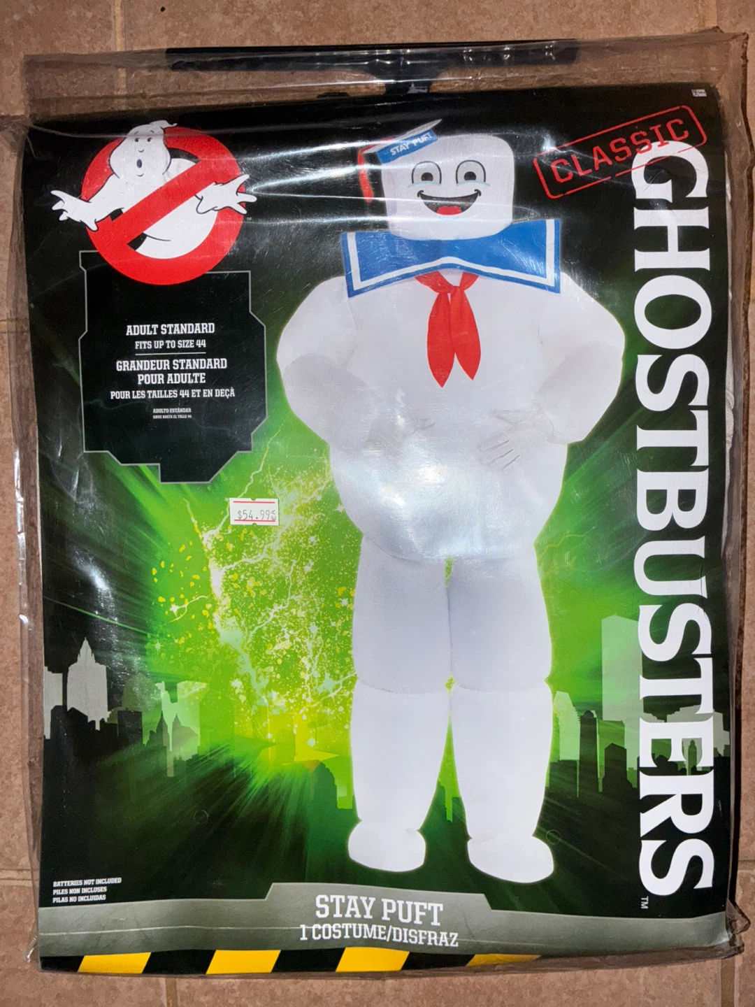 Ghostbusters Stay Puft Costume - Adult Standard (Up to 44)