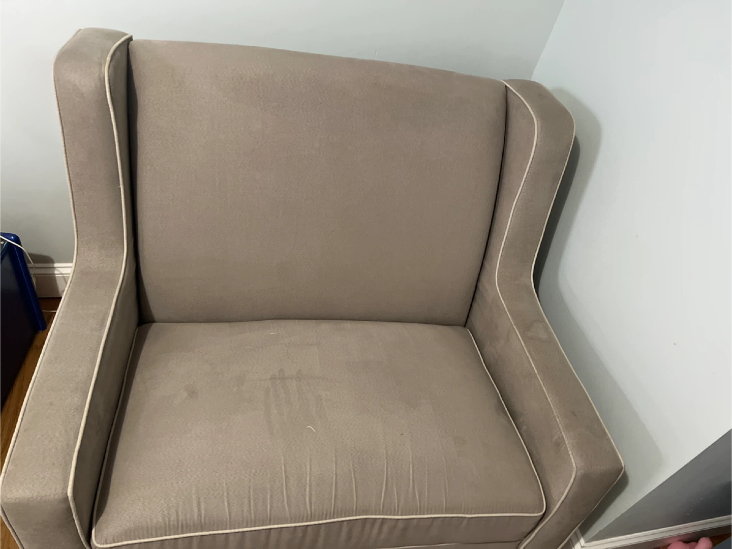 🧡Taupe Rocking Chair 1 and 1/2 seat - photo 3