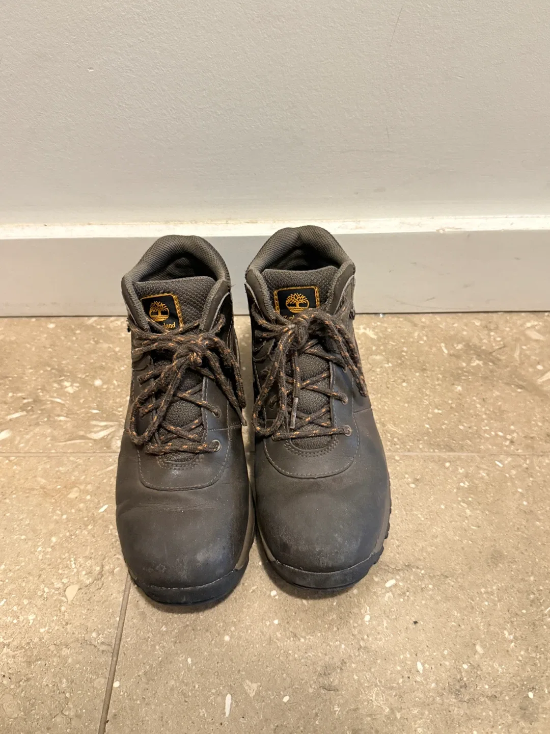 🧡Kids Timberland Brown Leather Hiking Boots image indicator(3)