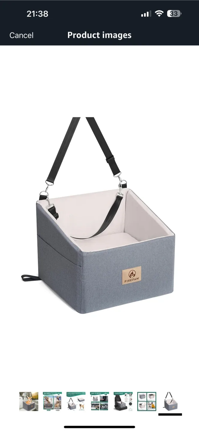 Firepaw Dog Car Seat - Grey image indicator(5)