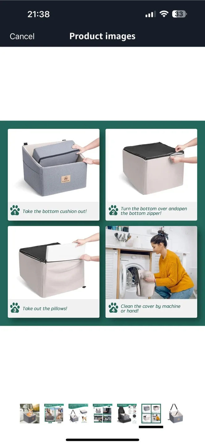 Firepaw Dog Car Seat - Grey image indicator(4)