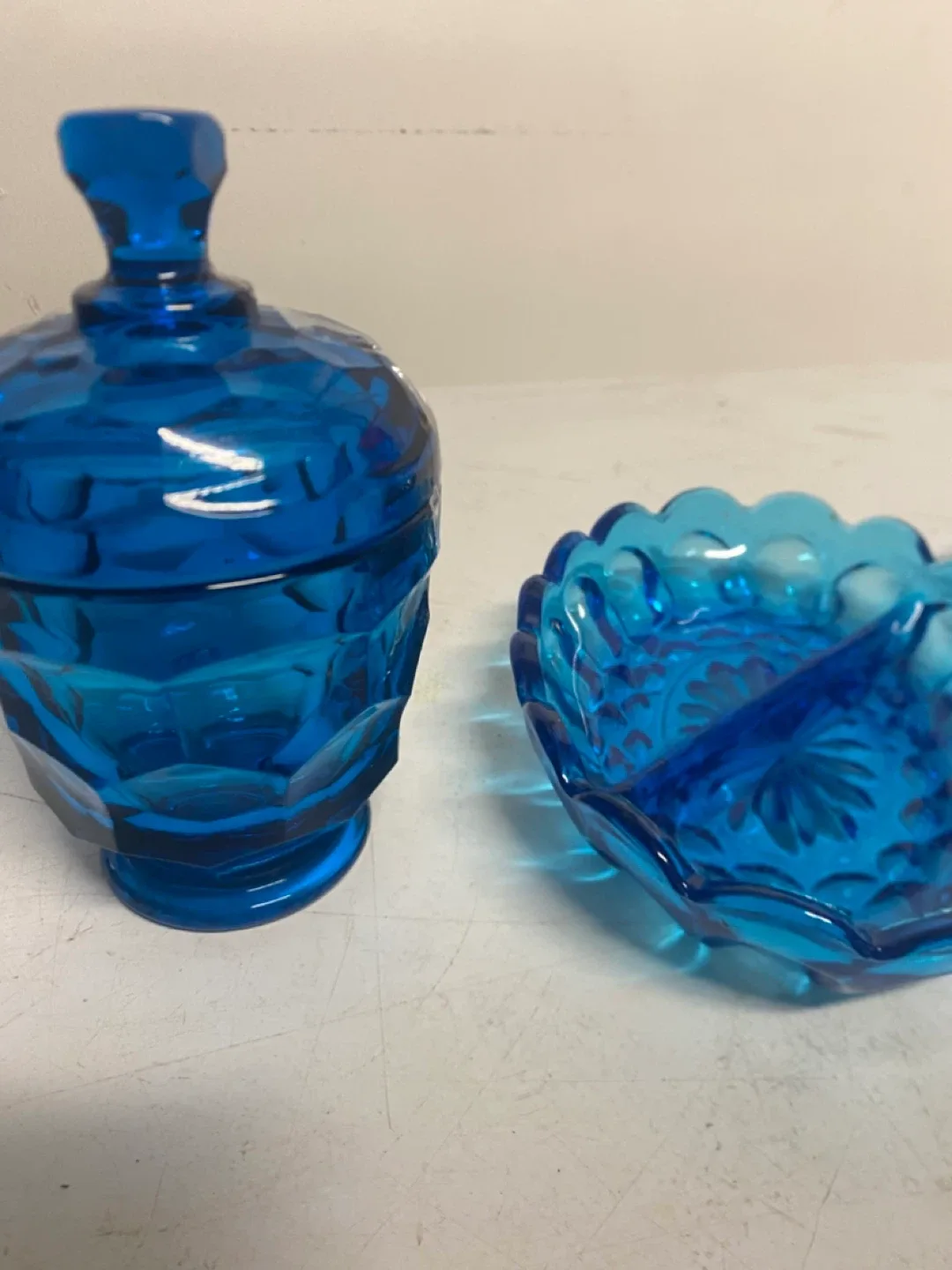 Vintage Cobalt Blue Glass Set image indicator(2)